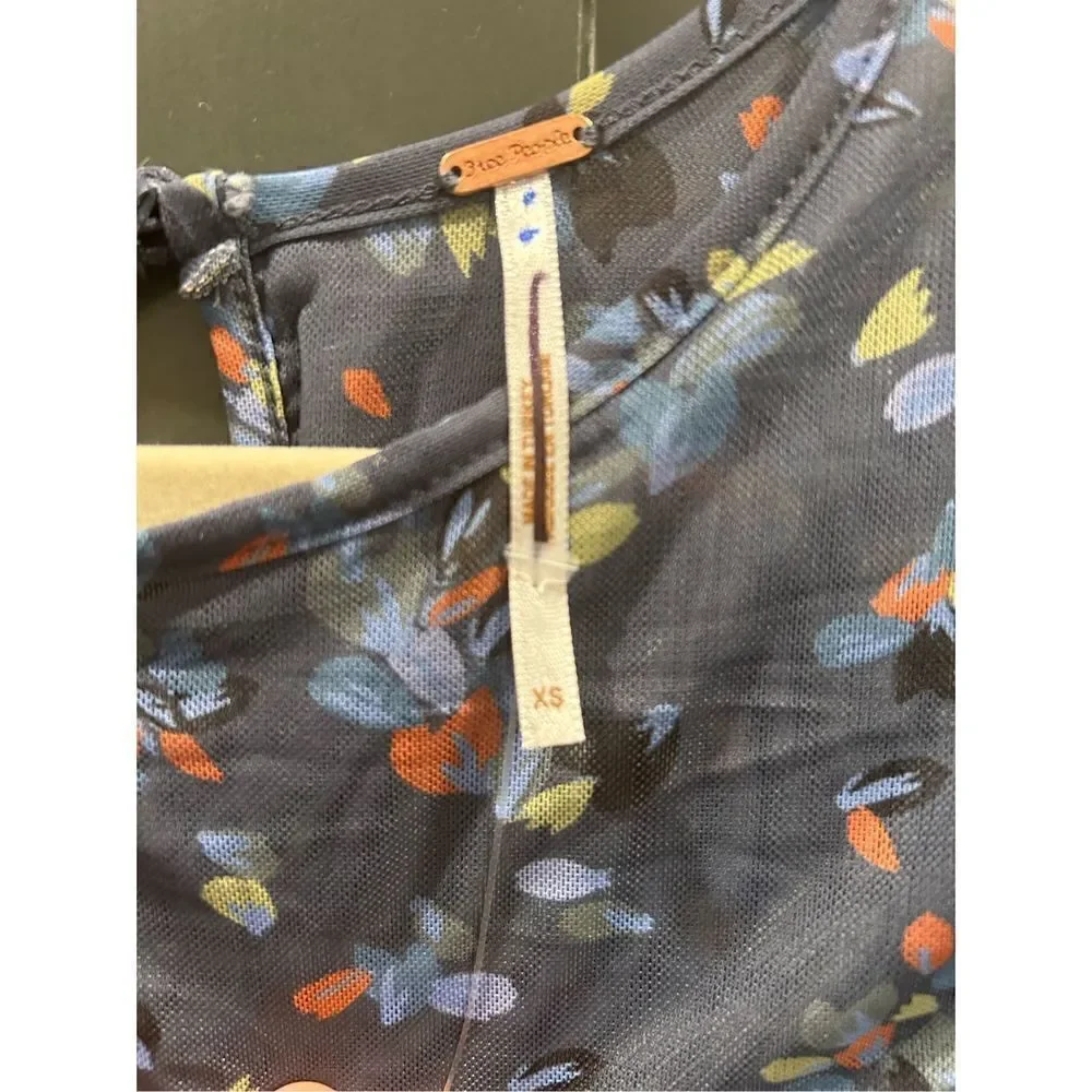 Free People Briella Midi blue size size xs